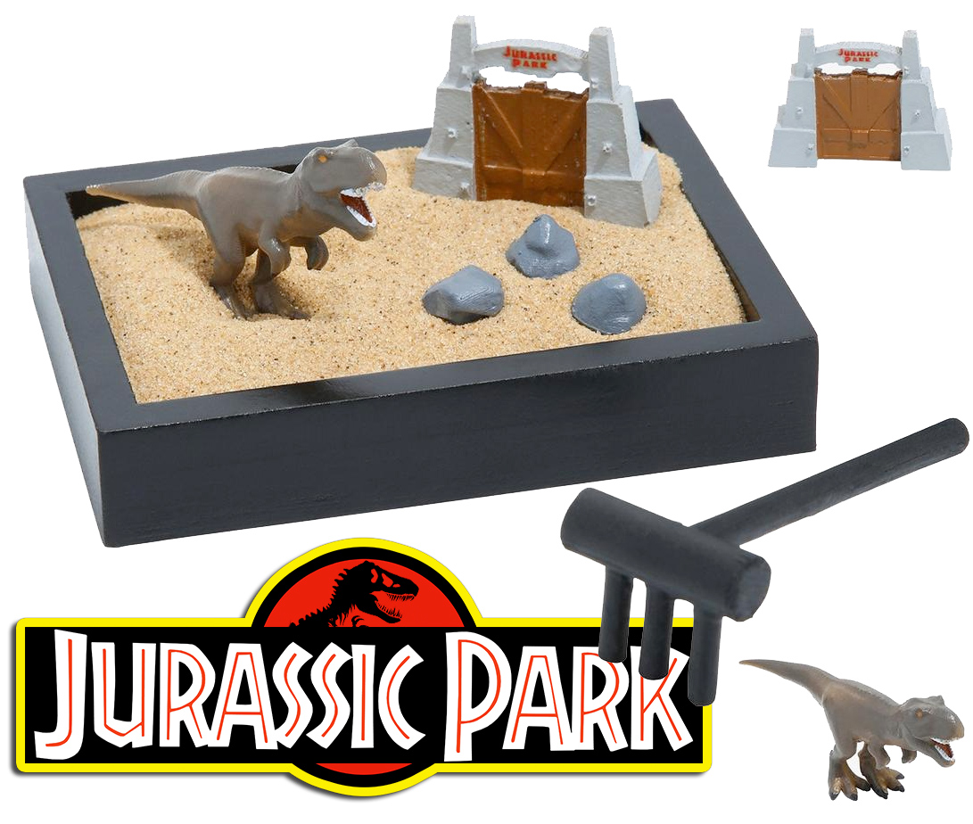 Jardim Zen Jurassic Park Sand Garden com T-Rex