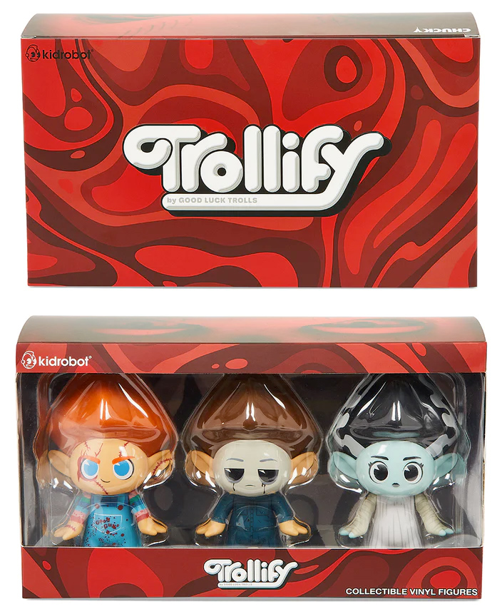 Trollifield Chucky, Bride of Frankenstein and Michael Myers Vinyl Figures Trollify Mash-Up