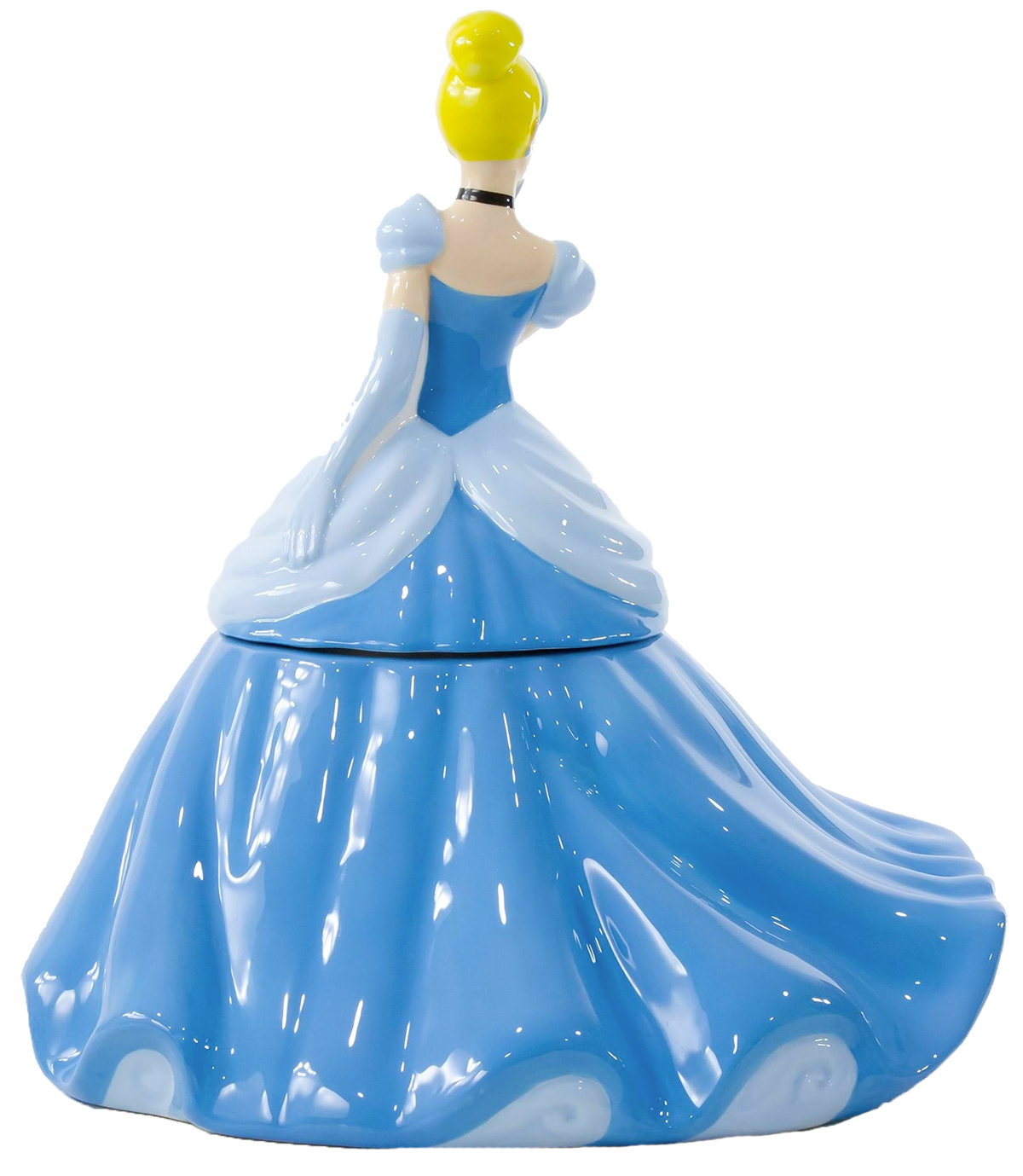 Pote de Cookies Cinderella com Vestido de Gala Azul