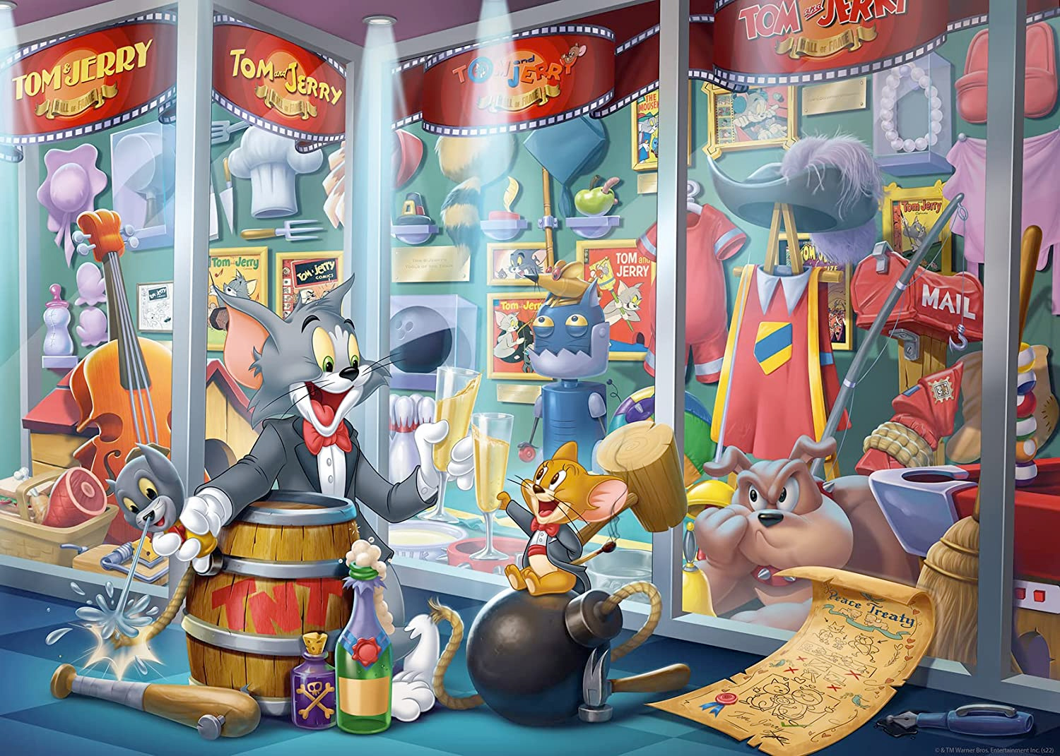Quebra-Cabeça Tom & Jerry Hall of Fame com 1.000 peças (Ravensburger)