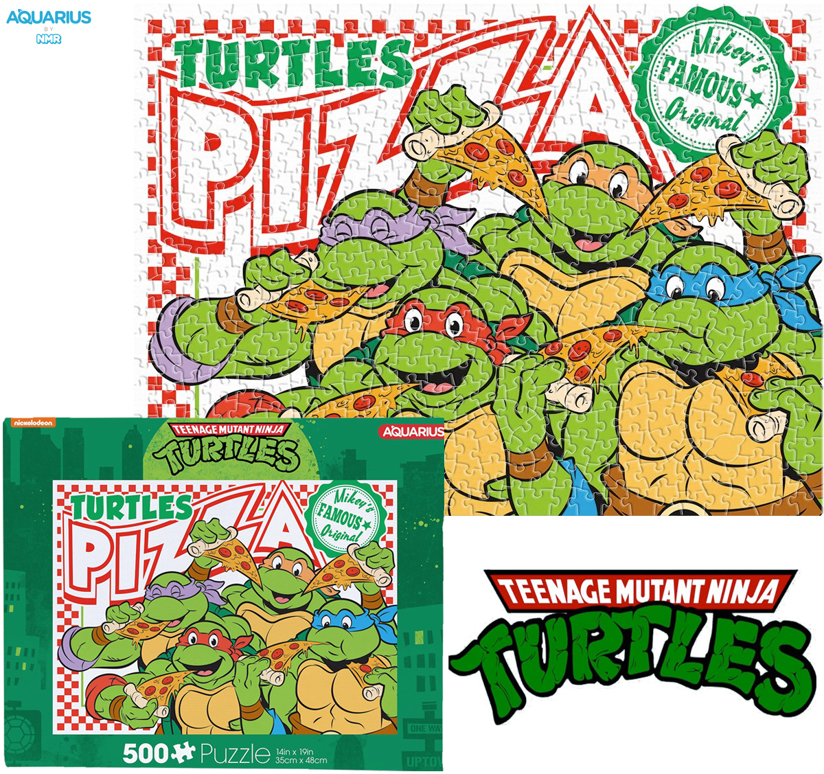 Quebra-Cabeça Teenage Mutant Ninja Turtles Pizza com 500 peças (Tartarugas Ninjas)