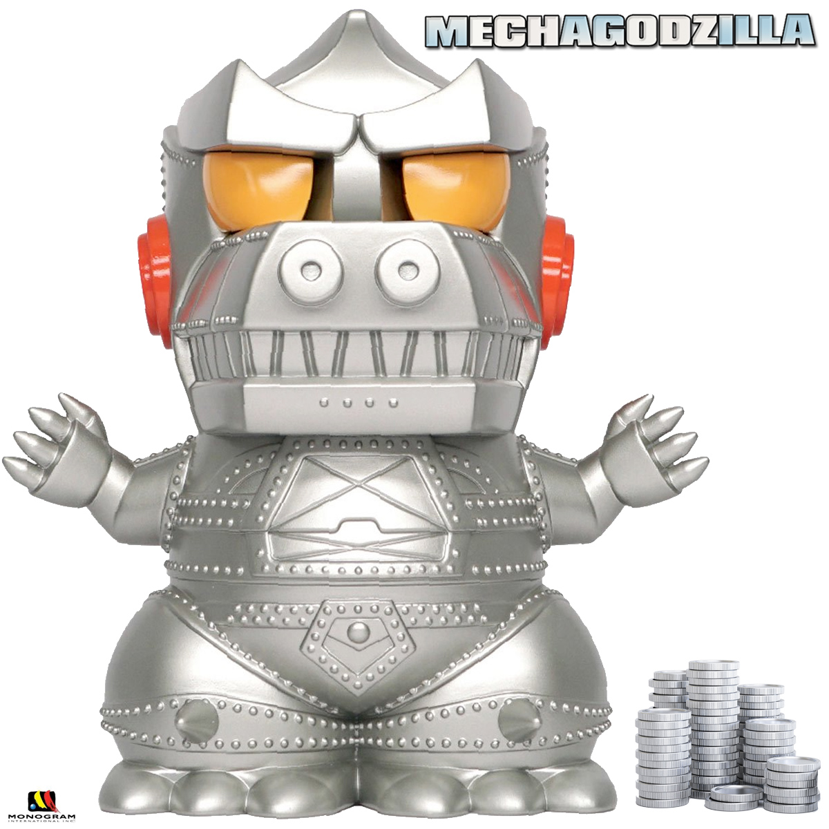 Cofre Mechagodzilla PVC Figural Bank em Estilo Chibi (Godzilla)