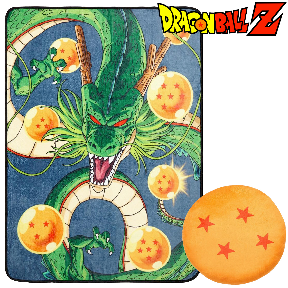 Cobertor de Lance Dragão Shenron com Almofada Four-Star Dragon Ball (Dragon Ball Z)