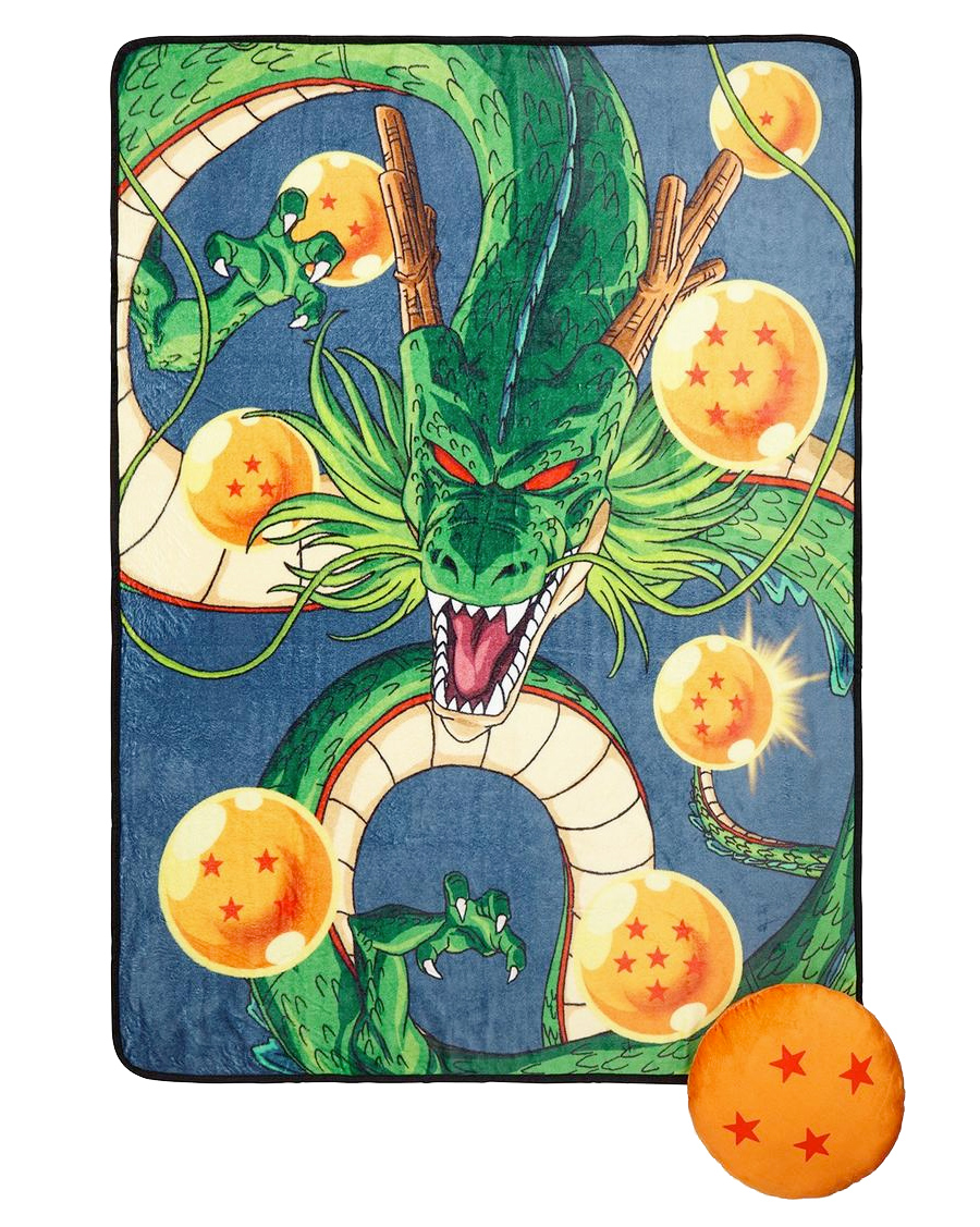 Cobertor de Lance Dragão Shenron com Almofada Four-Star Dragon Ball (Dragon Ball Z)