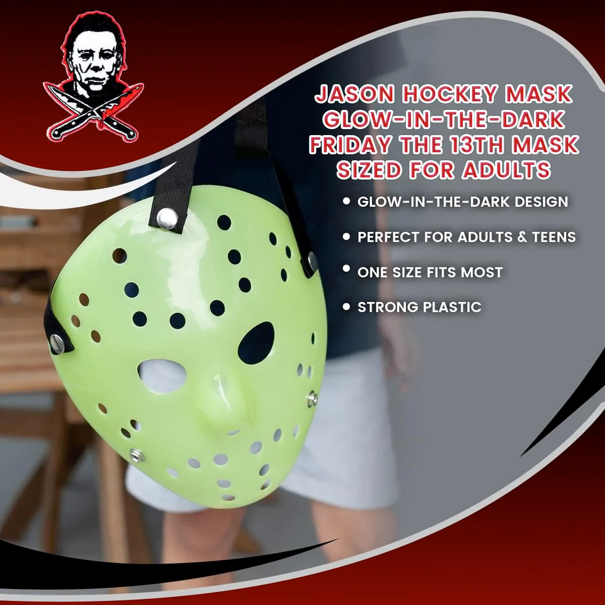 Jason Voorhees Glow-In-The-Dark Mask Friday the 13th