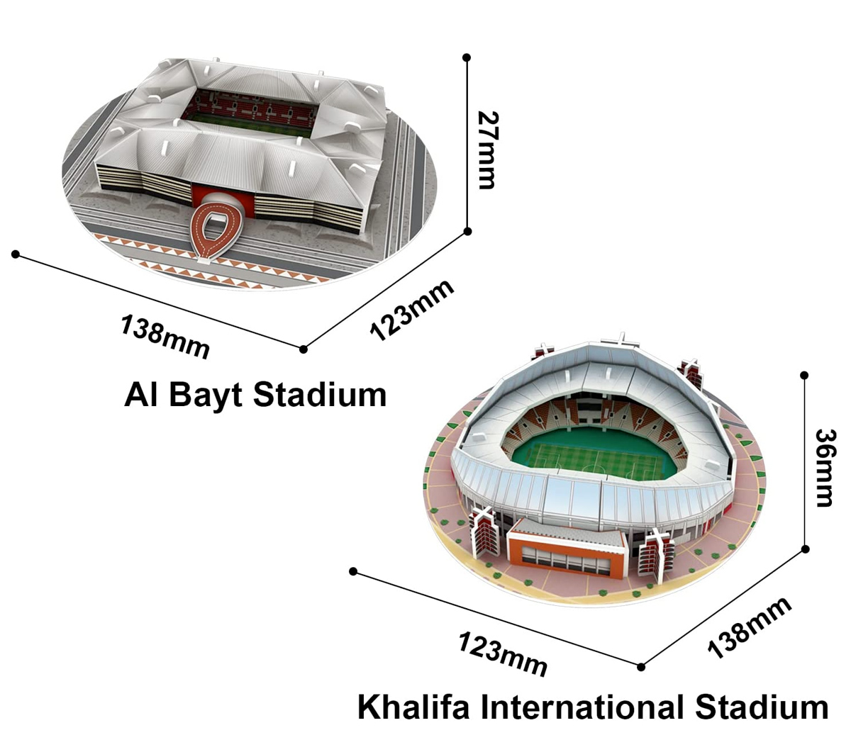 Quebra-Cabeças 3D dos 8 Estádios da Copa do Mundo Qatar 2022