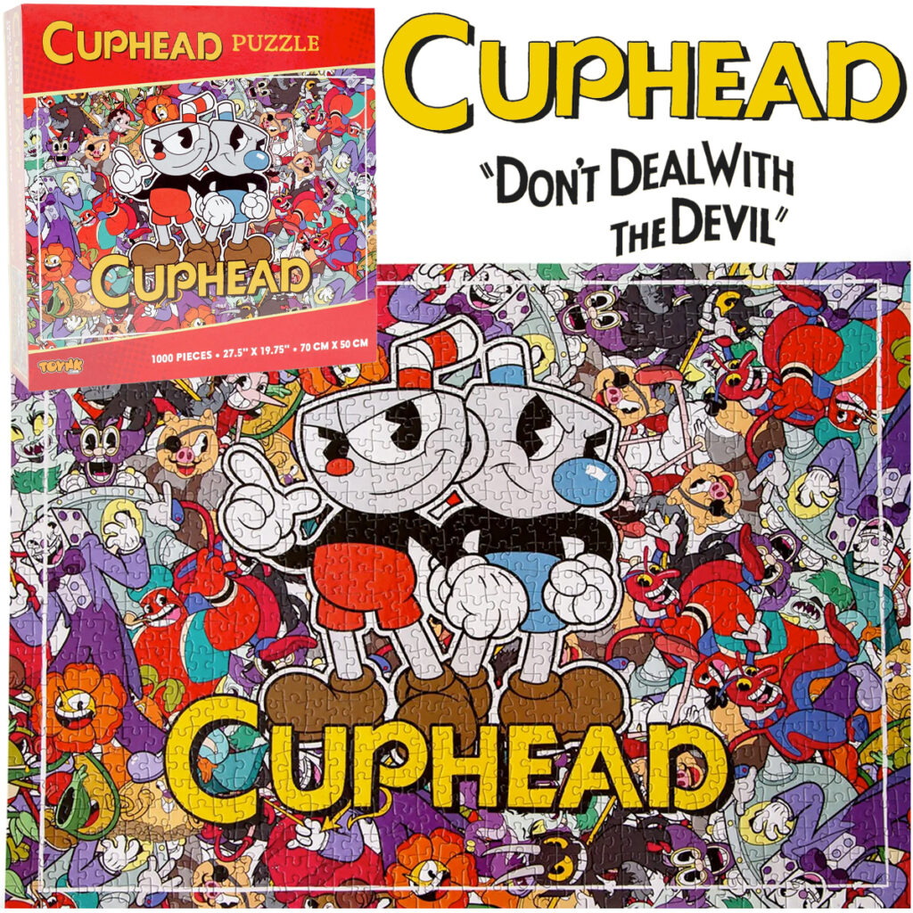Puzzle Cuphead De 500 Piezas – Explorers Riders | Rompecabezas Gamer Con Caja Cilíndrica Y Póster, Ideal Para Decoración De Habitación