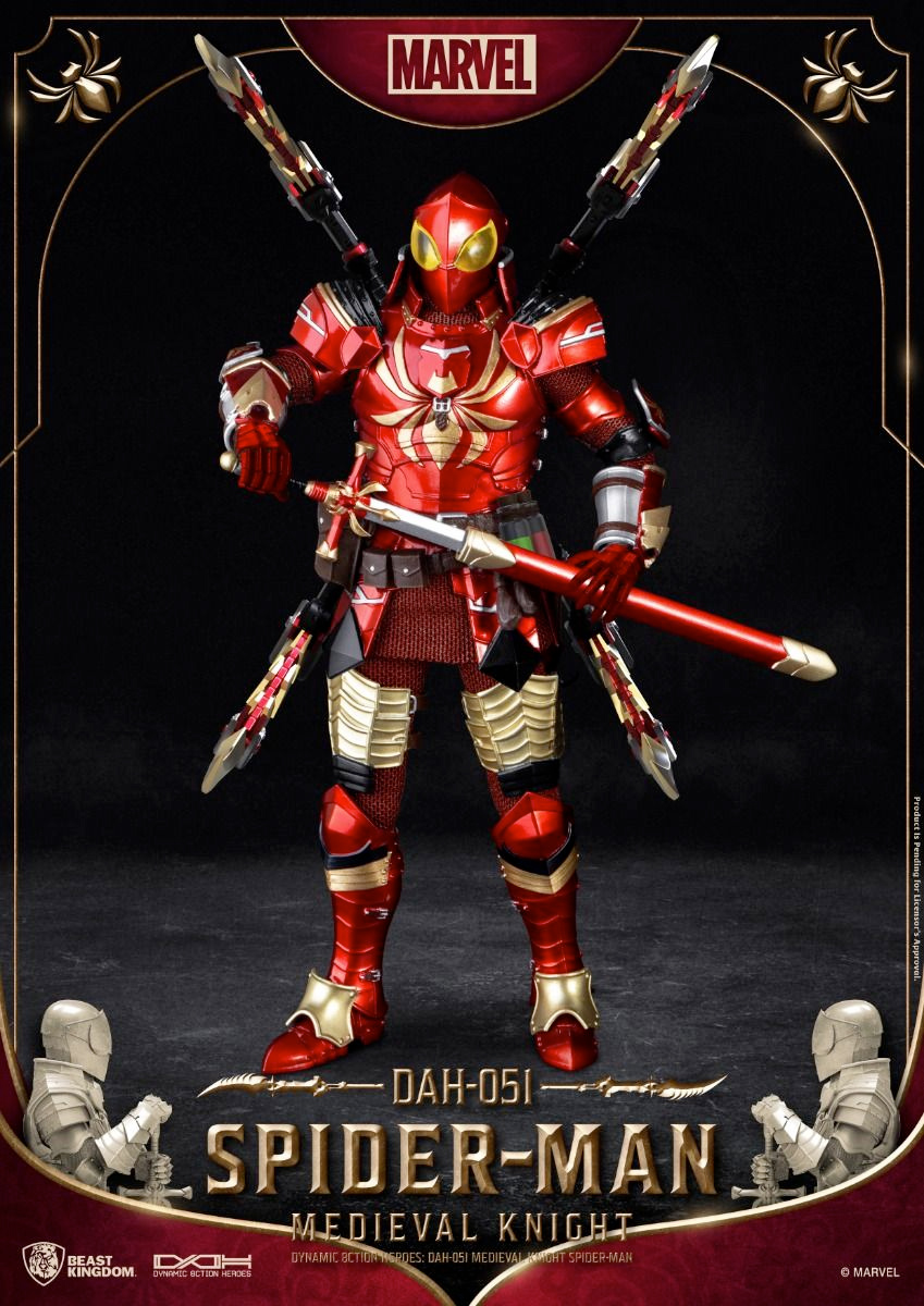 Action Figure Homem-Aranha/Cavaleiro Medieval Dynamic Action Heroes Crossover (Beast Kingdom)