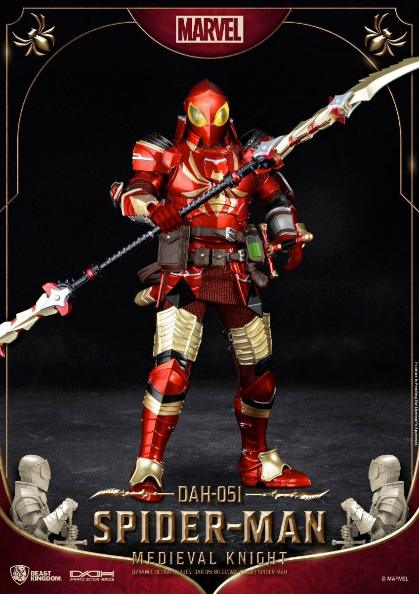 Action Figure Homem-Aranha/Cavaleiro Medieval Dynamic Action Heroes Crossover (Beast Kingdom)