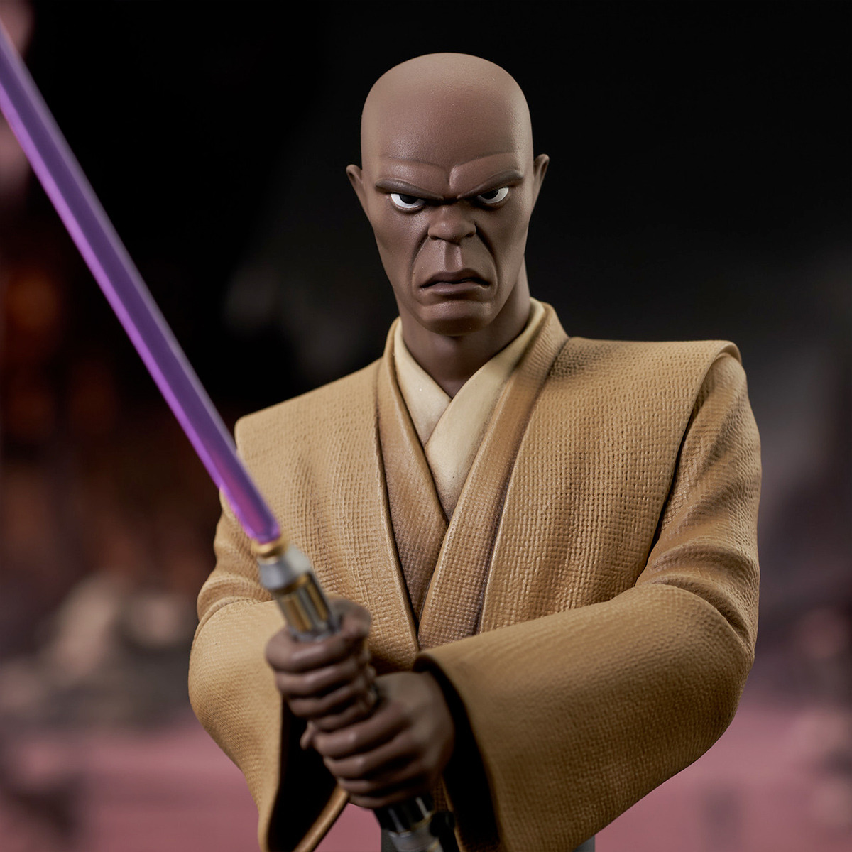 Mestre Jedi Mace Windu em Star Wars: Clone Wars – Mini-Busto 1:7 Gentle Giant