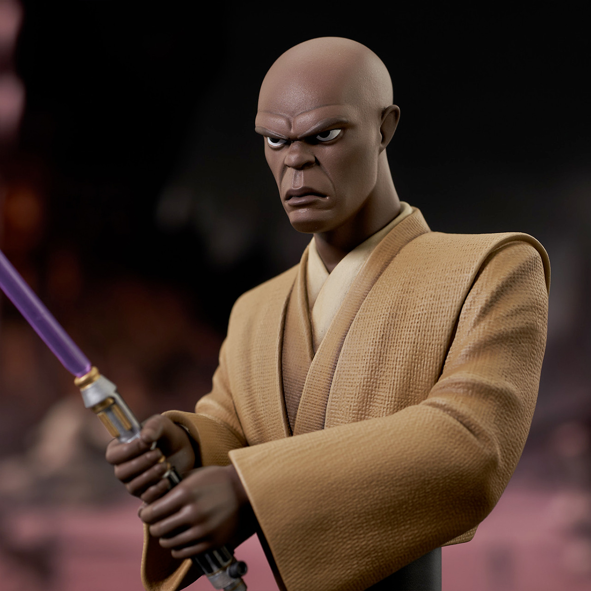 Mestre Jedi Mace Windu em Star Wars: Clone Wars – Mini-Busto 1:7 Gentle Giant