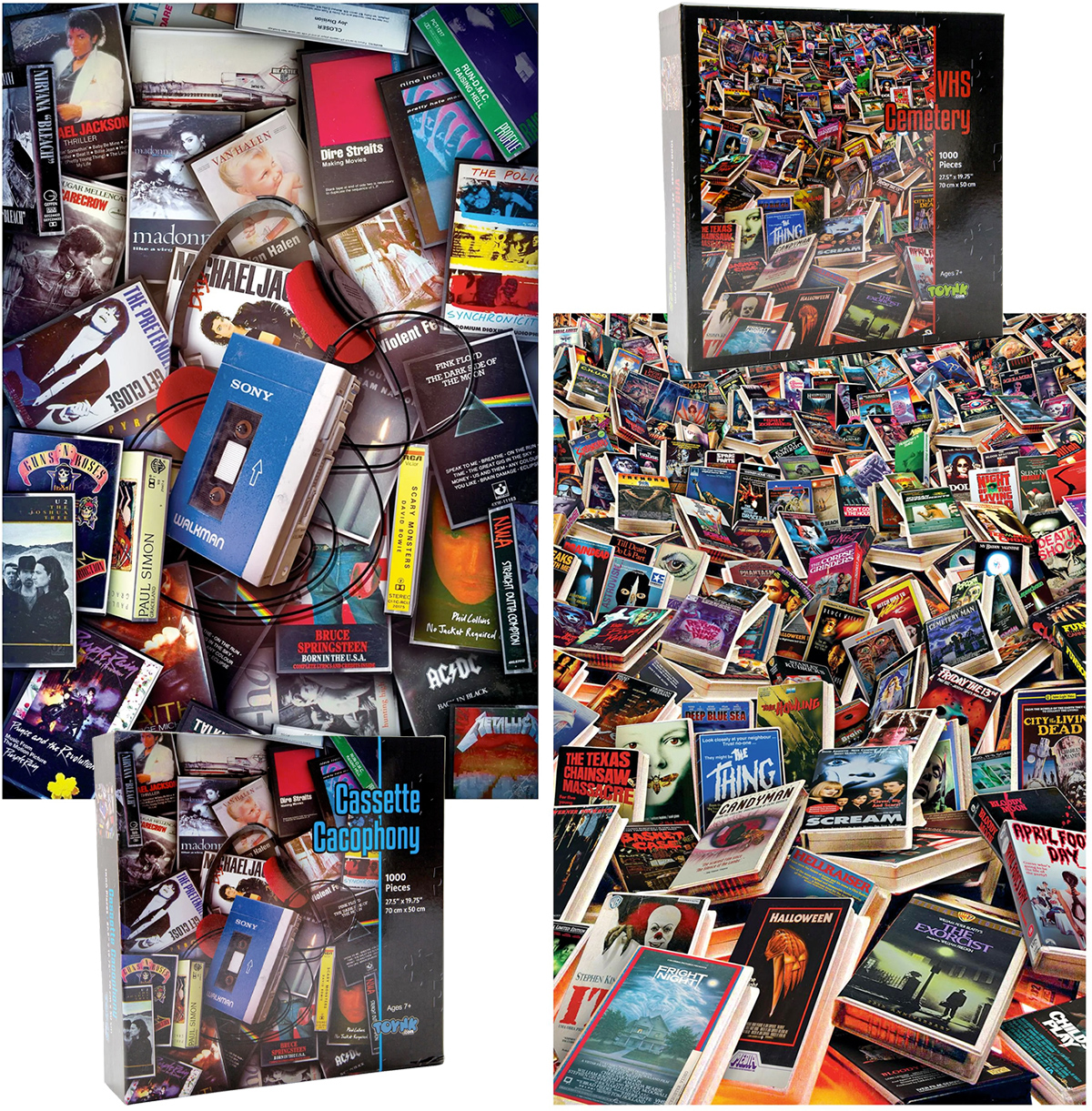Quebra-Cabeças Nostálgicos: Fitas Cassetes dos Anos 80 e Fitas Videocassete VHS