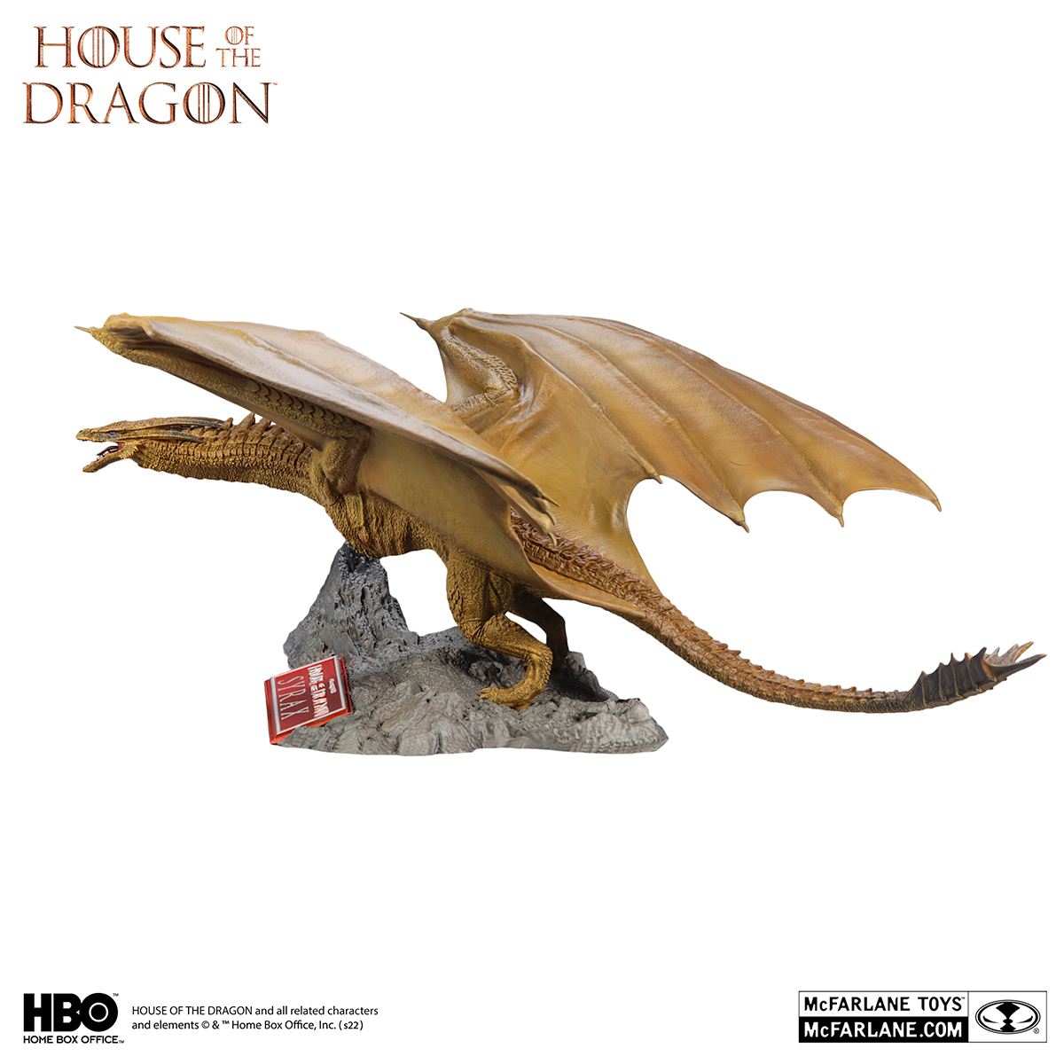 Dragões Syrax (Rhaenyra) e Caraxes (Daemon) de House of the Dragon - Estátuas McFarlane Toys