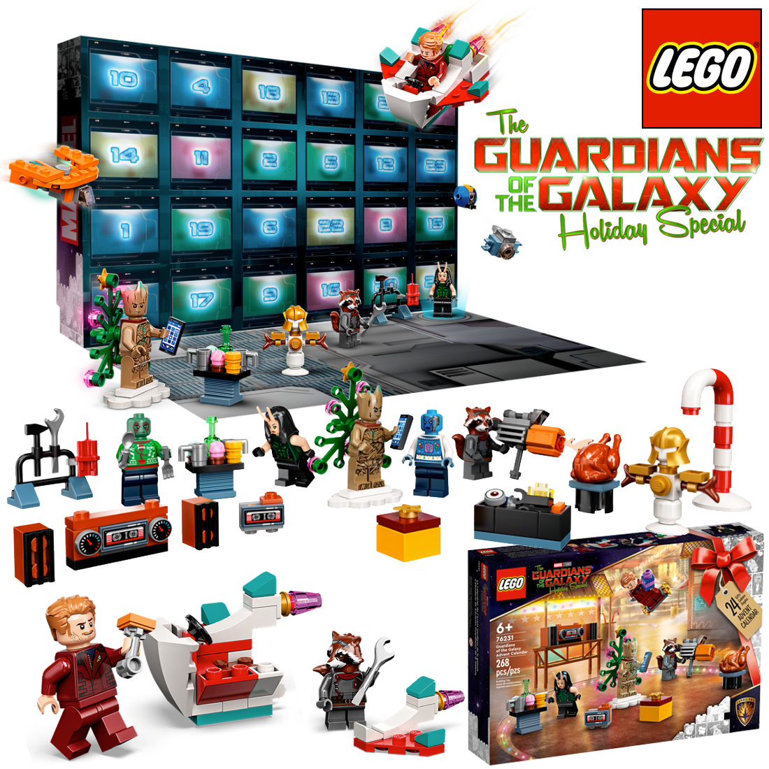 Calendário do Advento LEGO Guardians of the Galaxy Holiday Special