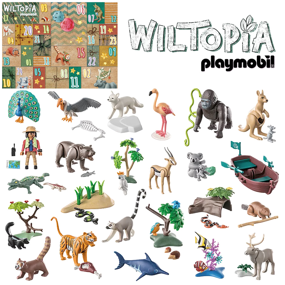 Calendário do Advento Playmobil Wiltopia com Animais do Mundo Todo