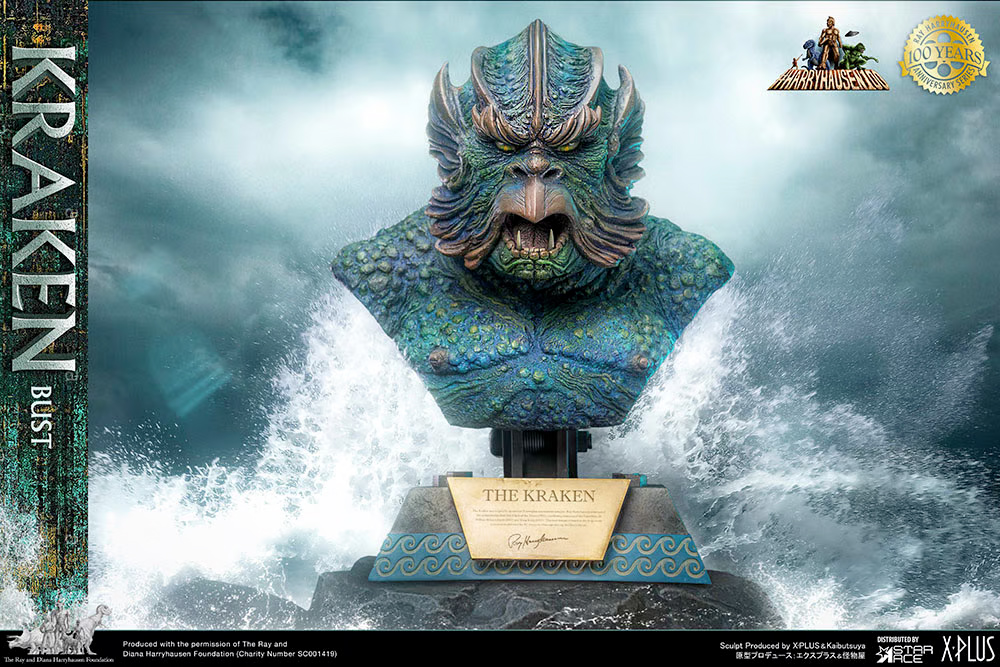 Busto Kraken de Ray Harryhausen no Filme Fúria de Titãs (Clash of the Titans)