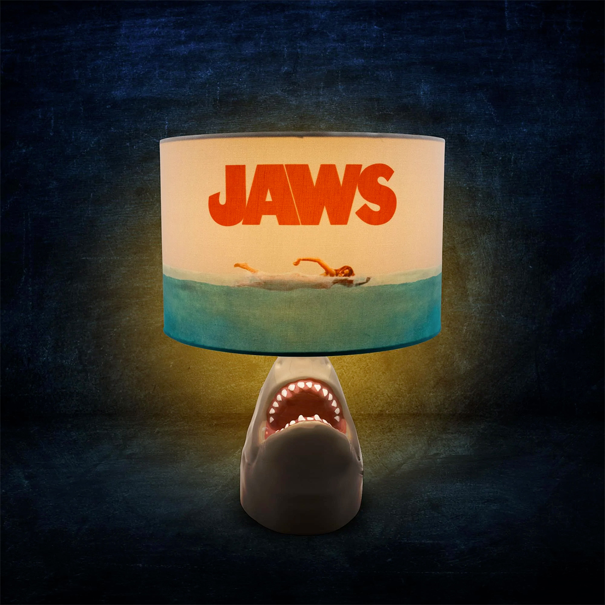 Abajur do Filme Jaws com o Grande Tubarão Branco Bruce