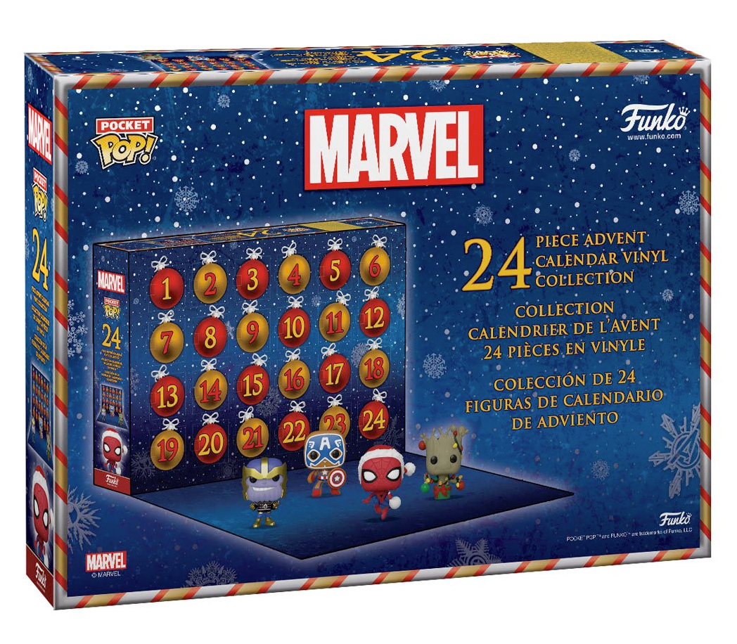 Calendário do Advento Marvel Holiday 2022 Pocket Pop!