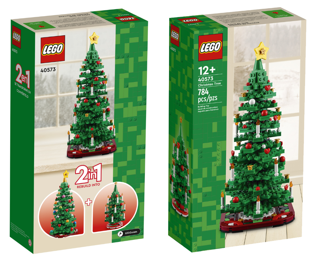 Árvore de Natal LEGO com Enfeites Coloridos