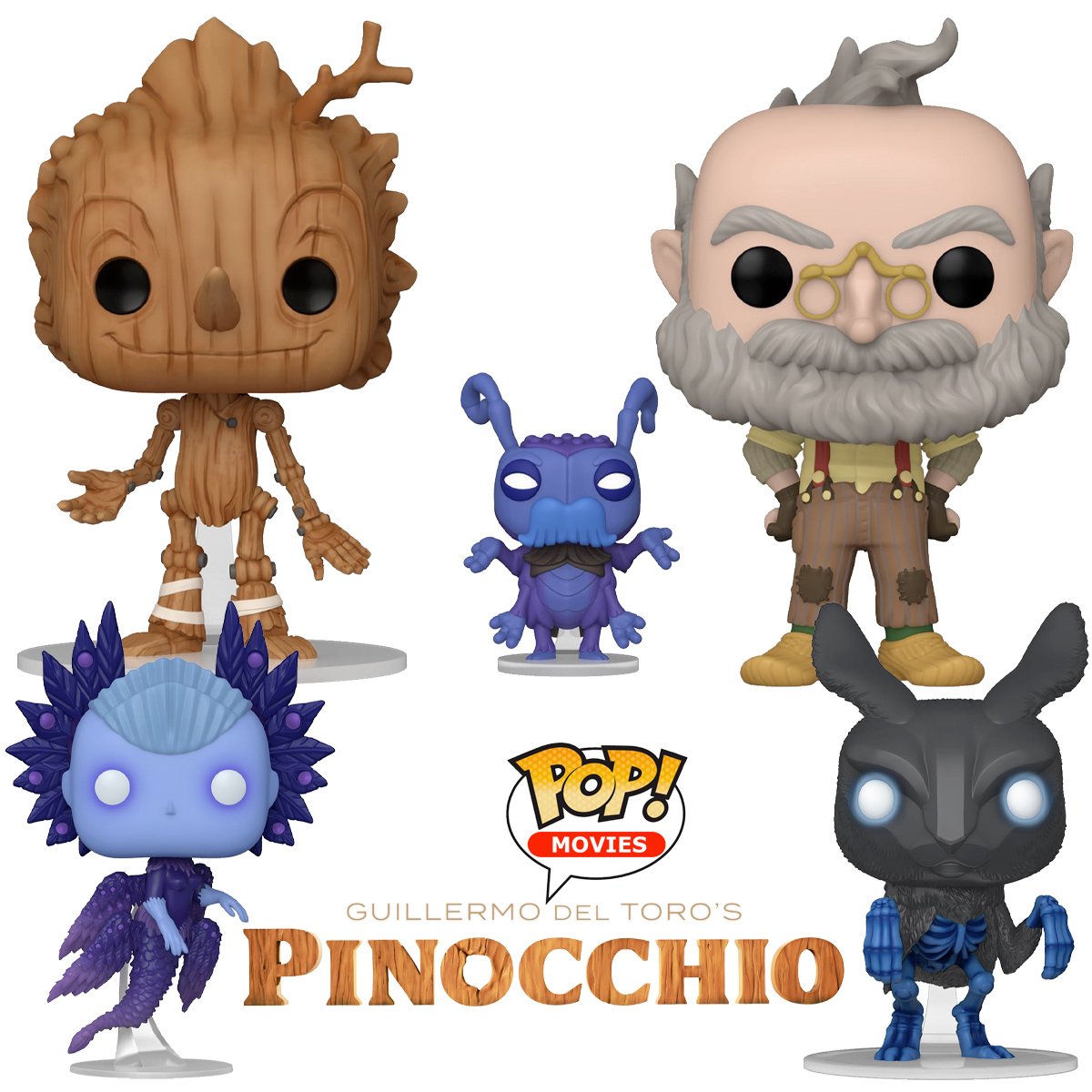 Bonecos Pop! Pinocchio de Guillermo del Toro (Netflix)