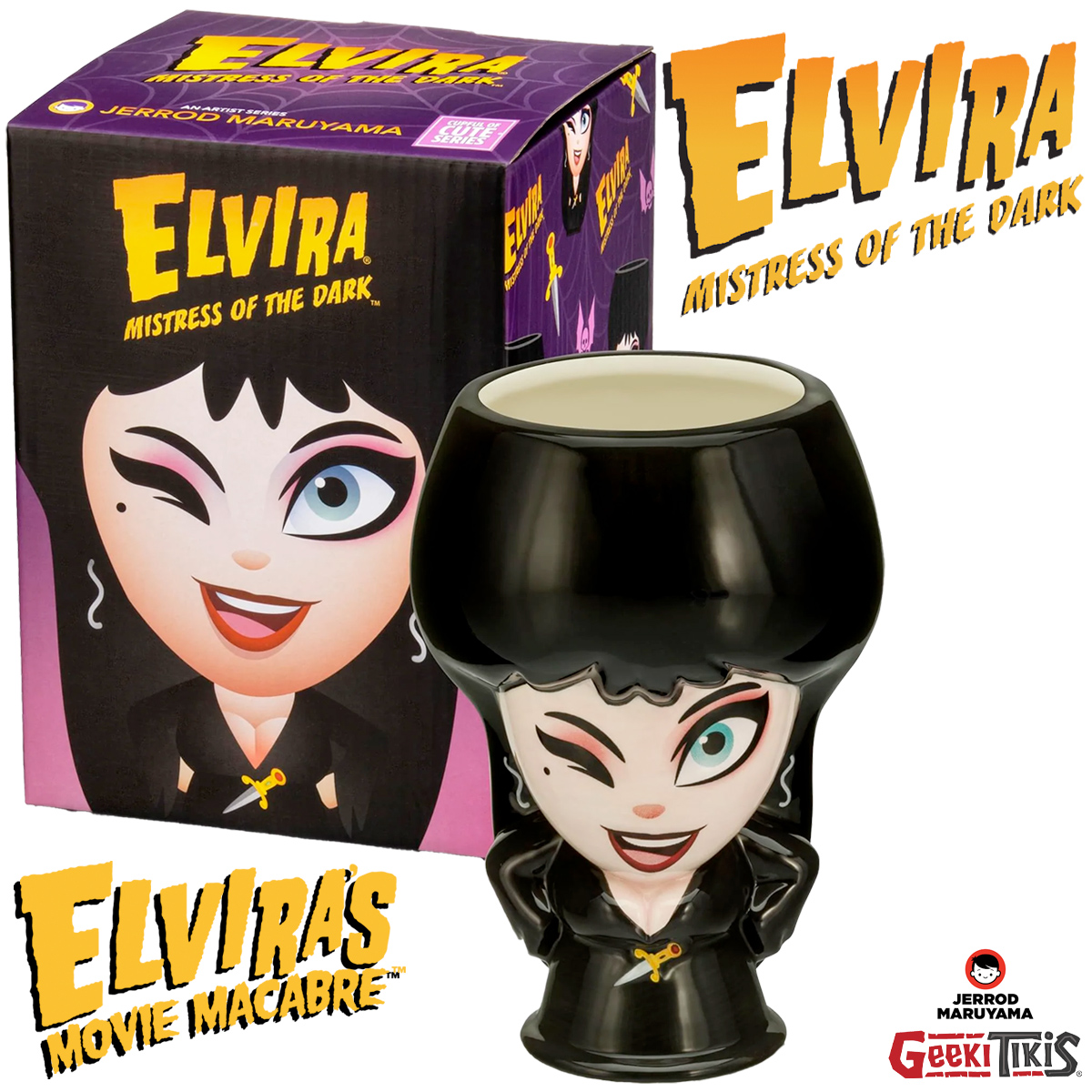 Caneca Esculpida Elvira, a Rainha das Trevas 