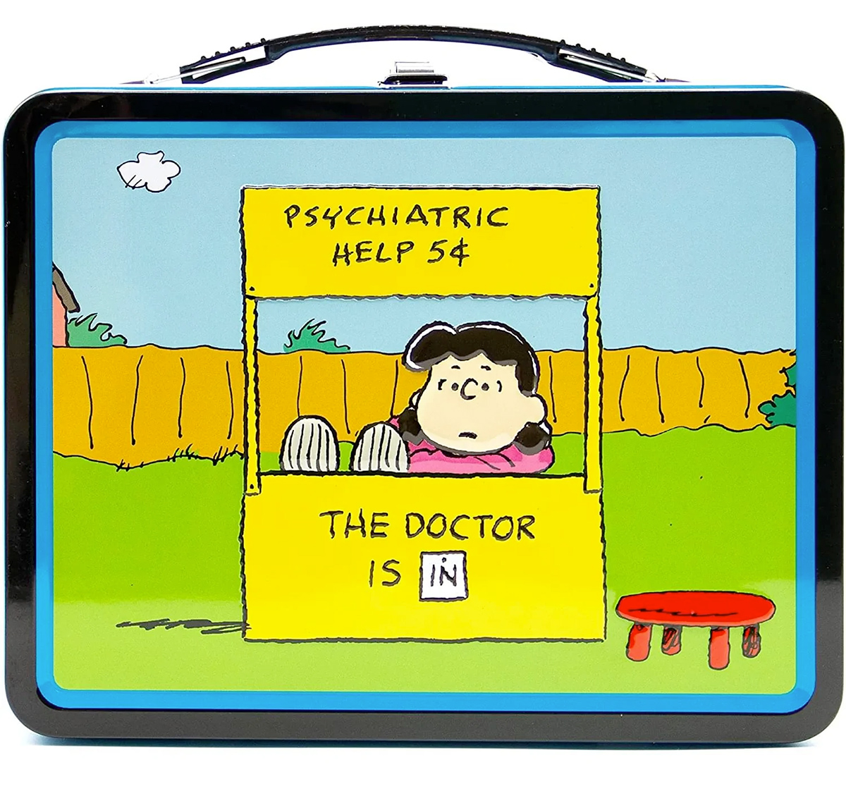 Lancheira Peanuts “Estande de Ajuda Psiquiatra da Dra. Lucy”