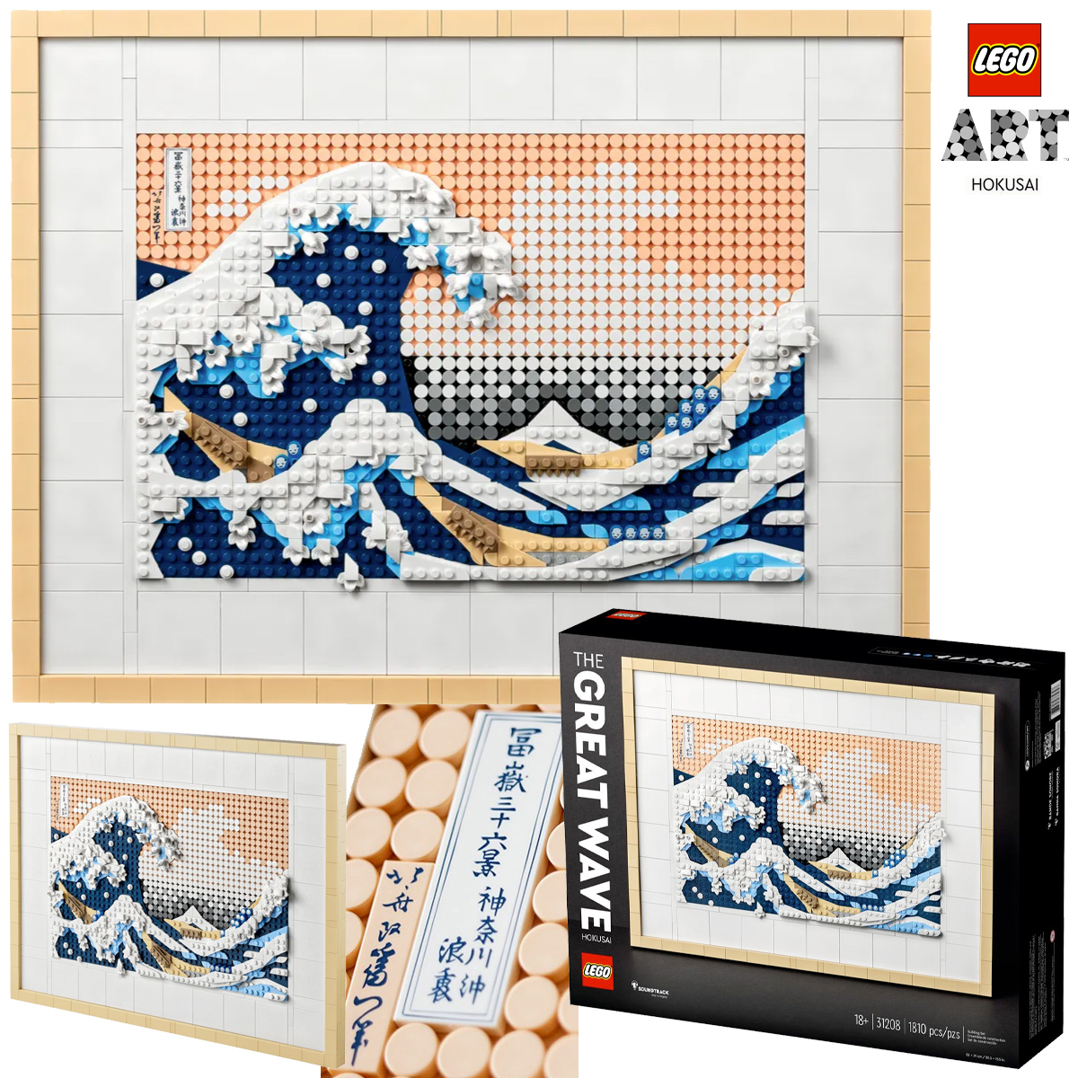 LEGO Art Katsushika Hokusai: A Grande Onda de Kanagawa com 1810 Peças «  Blog de Brinquedo