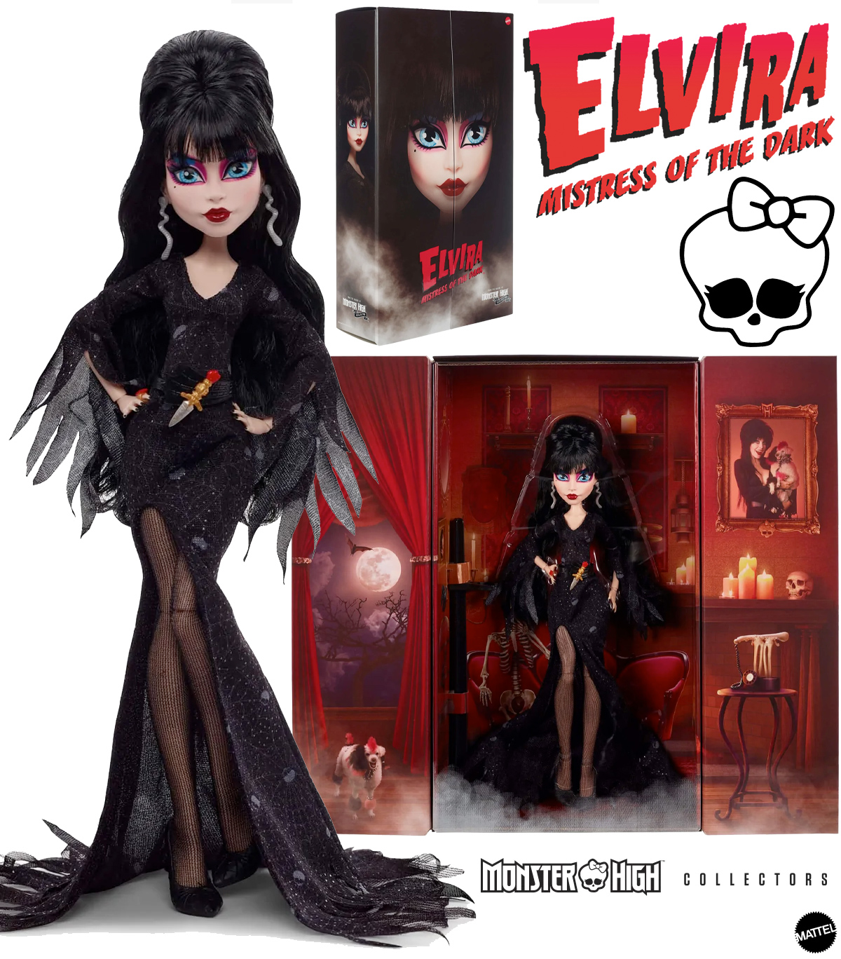 Boneca Monster High Elvira, a Rainha das Trevas