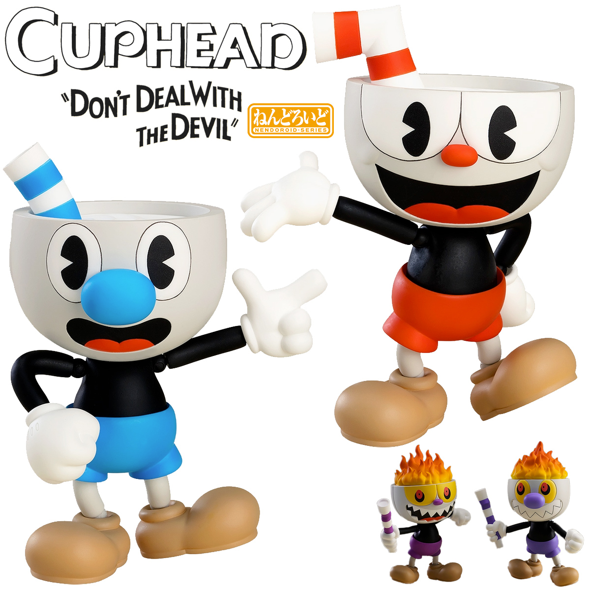 Bonecos Nendoroid Cuphead e Mugman