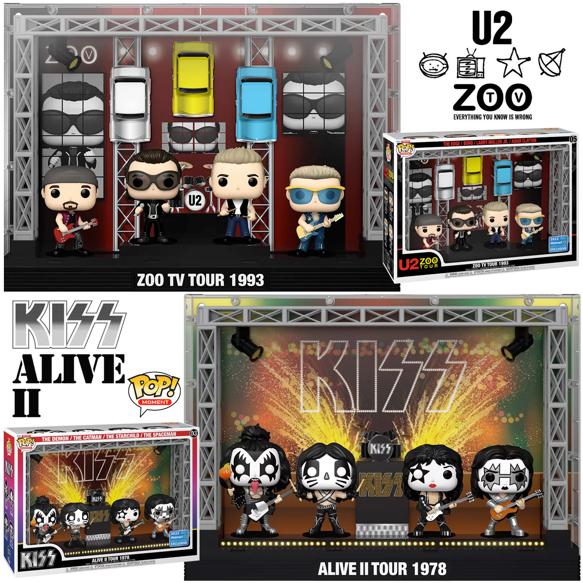 Pop! Moment Deluxe: U2 Zoo TV Tour 92 e Kiss Alive II Tour 78