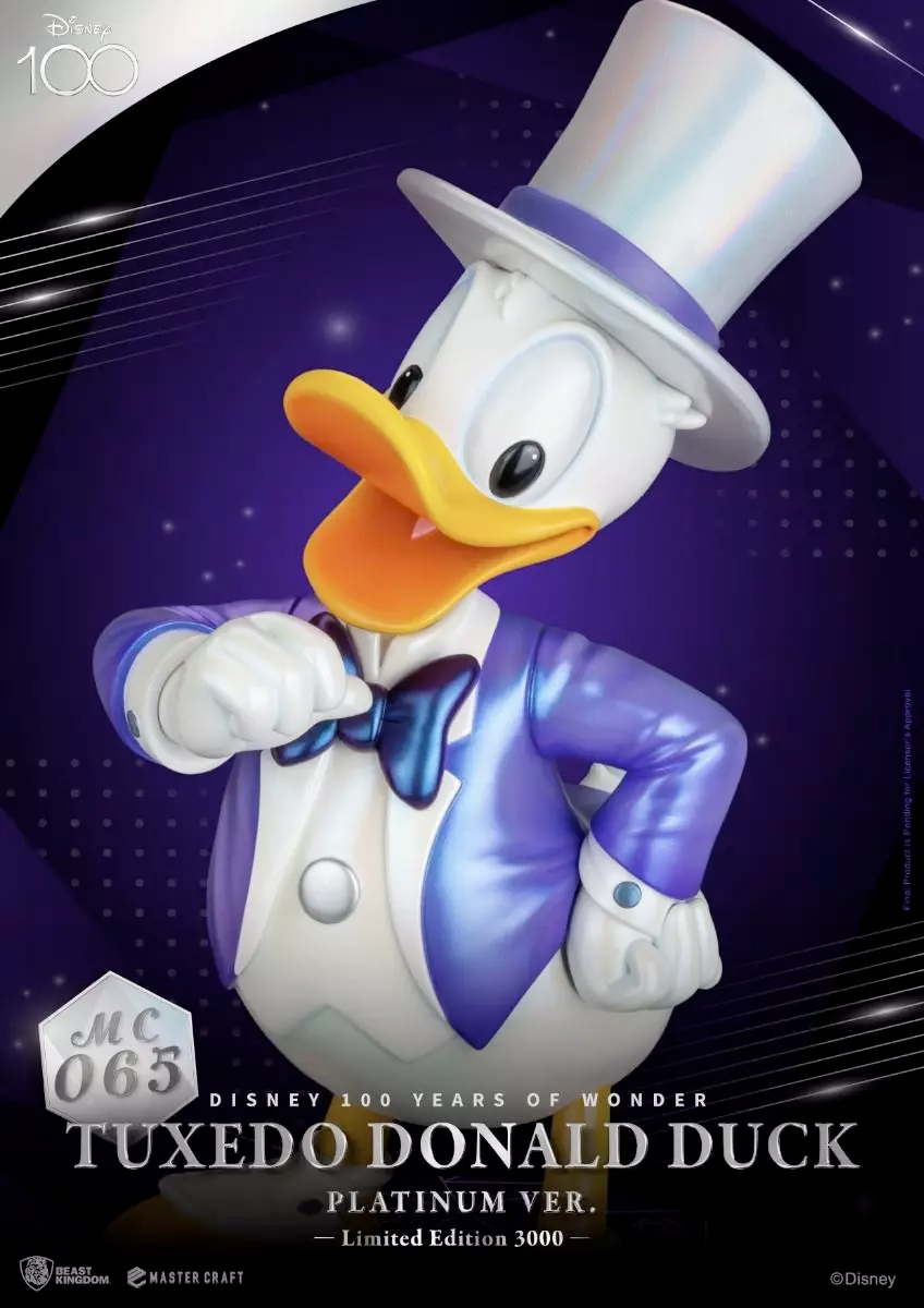 Pato Donald Master Craft com Roupa de Gala Disney 100 Anos - Estátua de Luxo Beast Kingdom