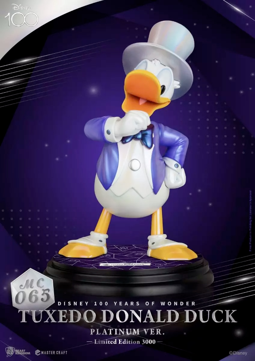 Pato Donald Master Craft com Roupa de Gala Disney 100 Anos - Estátua de Luxo Beast Kingdom
