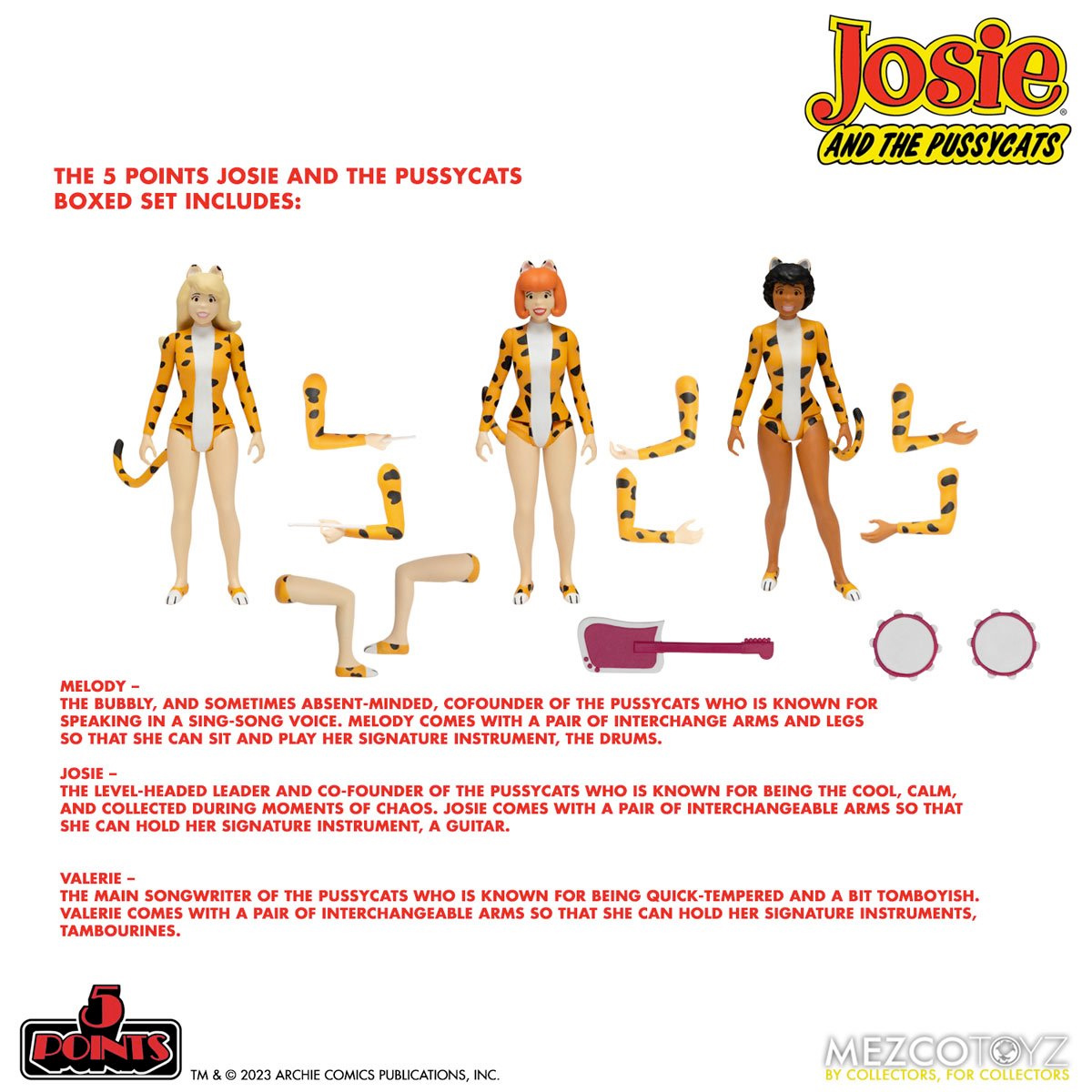 Josie and the Pussycats 5 Points Figures Deluxe Boxed Set