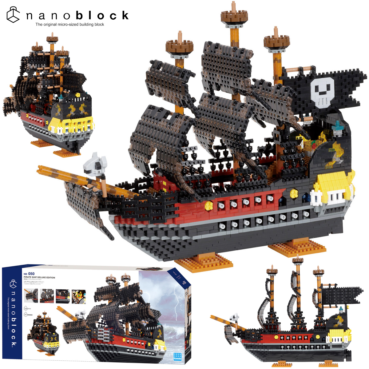 Kit de Montar Nanoblock Navio Pirata com 3.280 peças