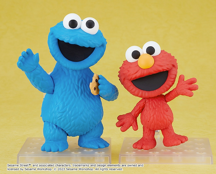Bonecos Nendoroid Vila Sésamo: Elmo e Come-Come Cookie Monster