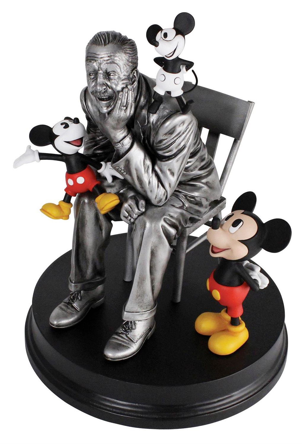 Estátua Walt Disney e Mickey Mouse Grand Jester Studios Disney 100 Anos