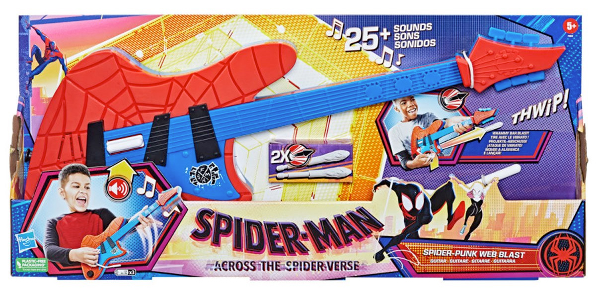 Guitarra de Brinquedo Spider-Punk Web Blast do Filme Homem-Aranha: Através do Aranhaverso