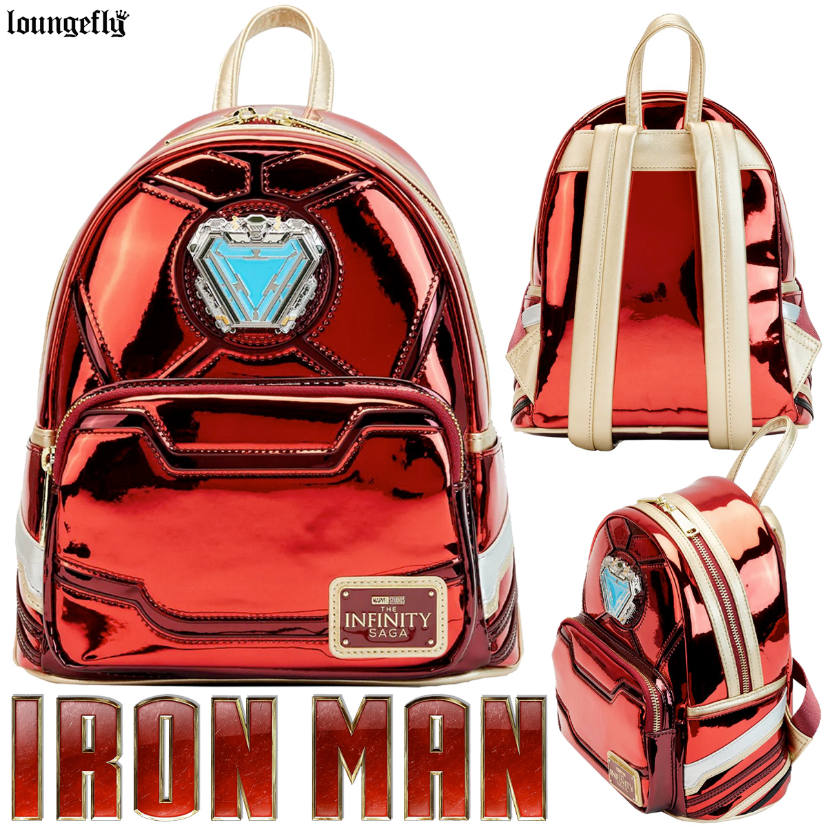 Mini-Mochila Metalizada 15 Anos do Homem de Ferro
