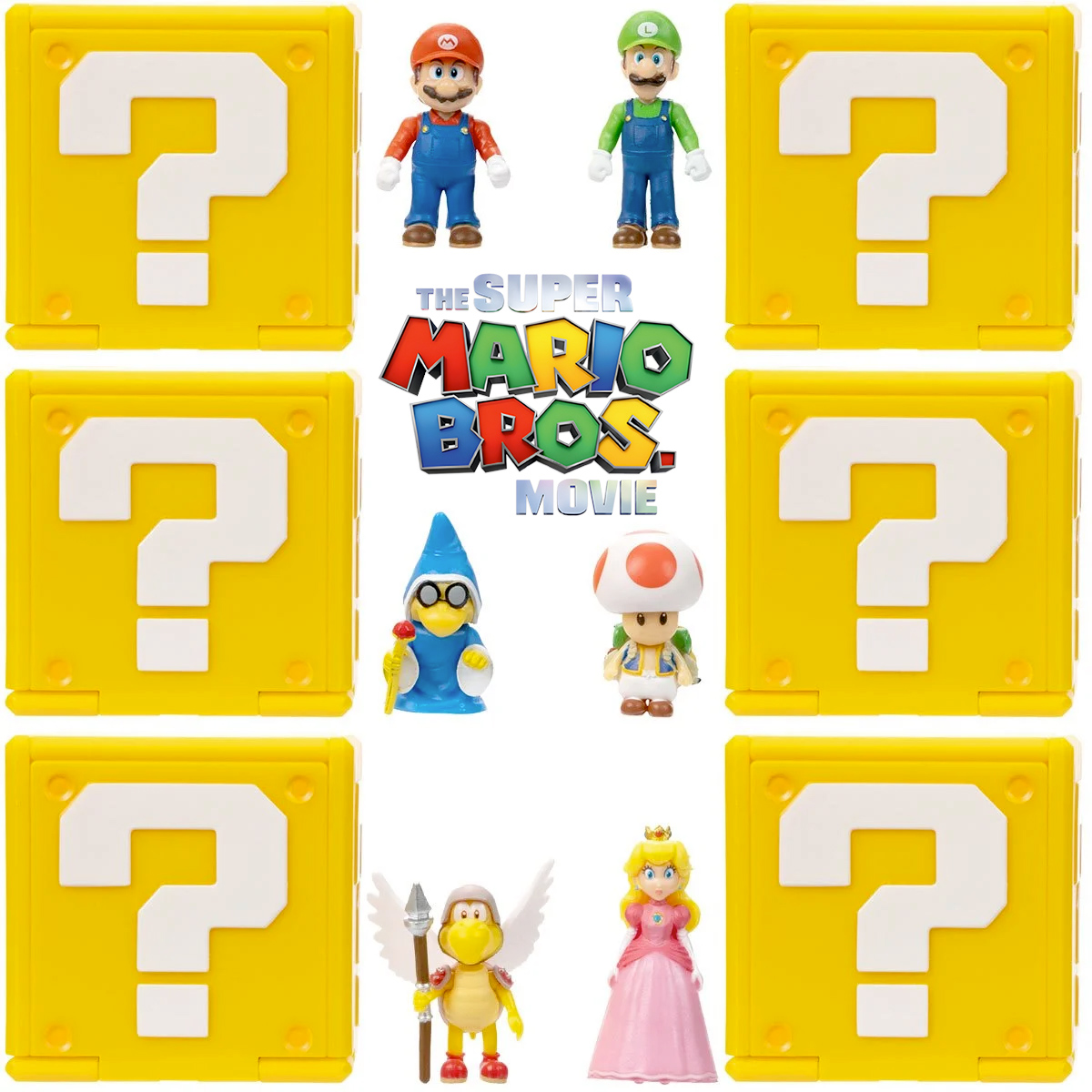 Mini-Figuras de Super Mario Bros. O Filme em Blocos de Interrogação (Blind-Box)