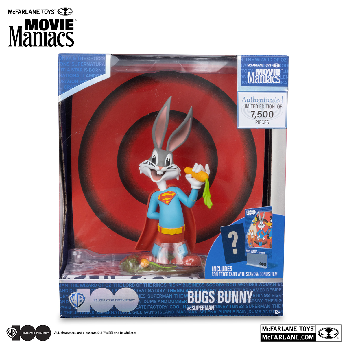 Movie Maniacs WB 100: Bugs Bunny as Superman Posed Figure