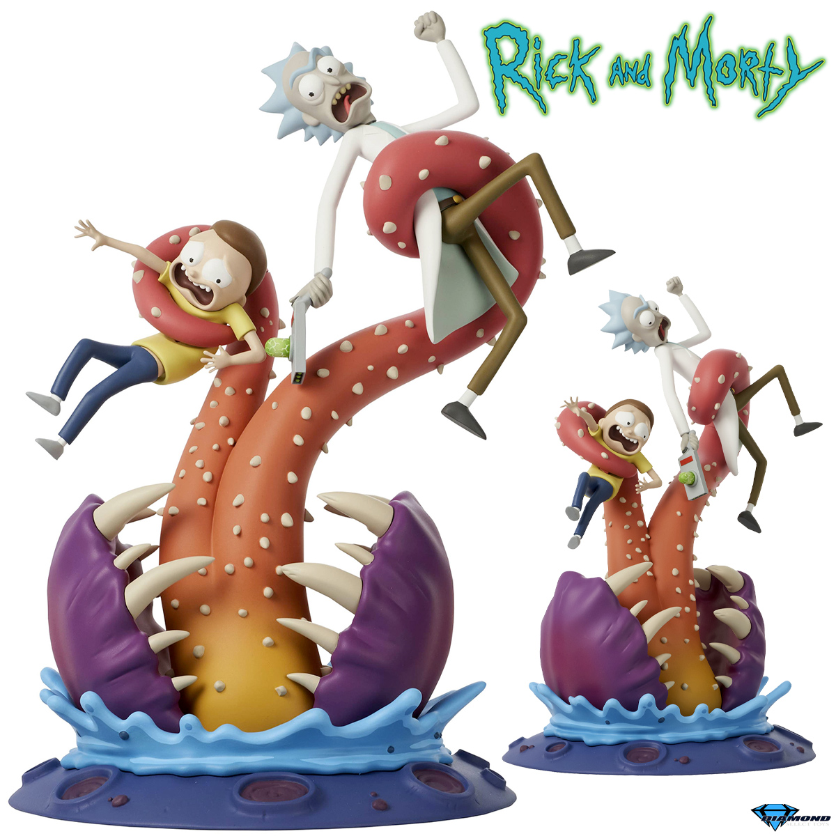 Estátua Rick & Morty Deluxe Gallery Diorama da Diamond Select Toys