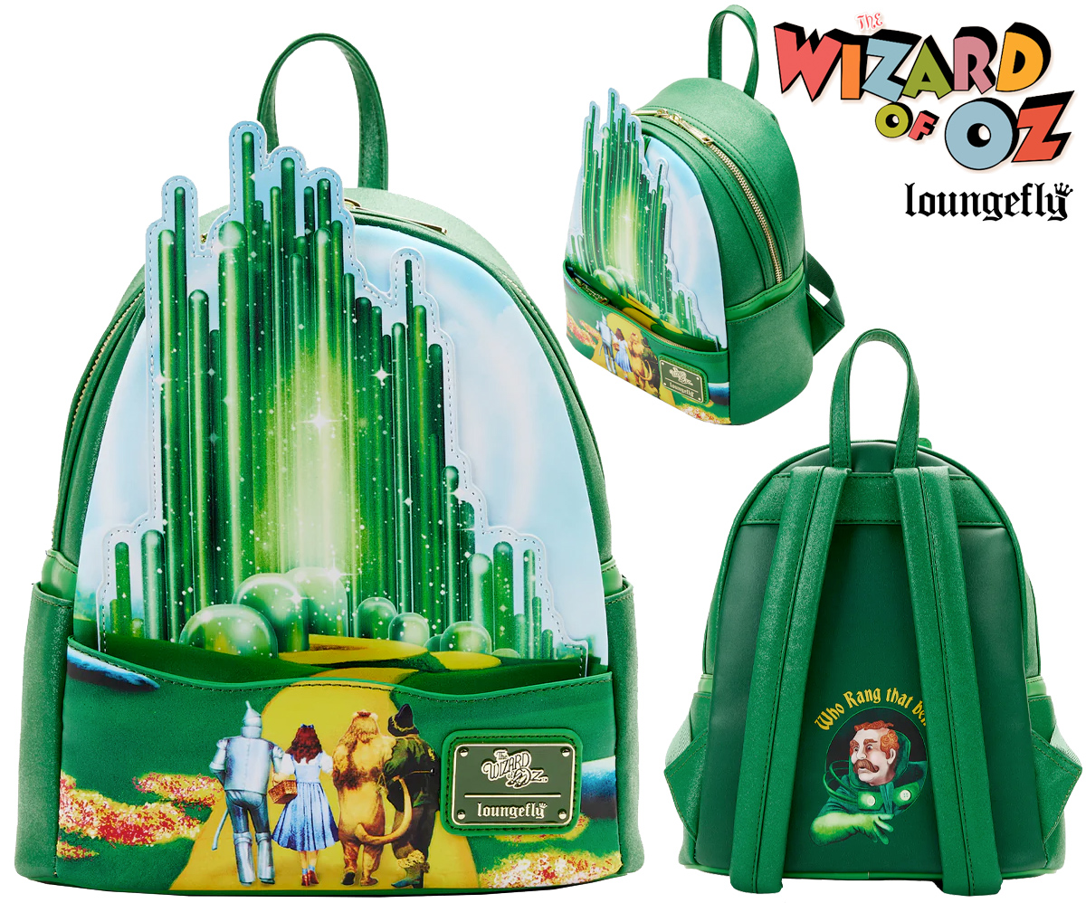 Mini-Mochila O Mágico de Oz com a Cidade de Esmeraldas Fosforescente
