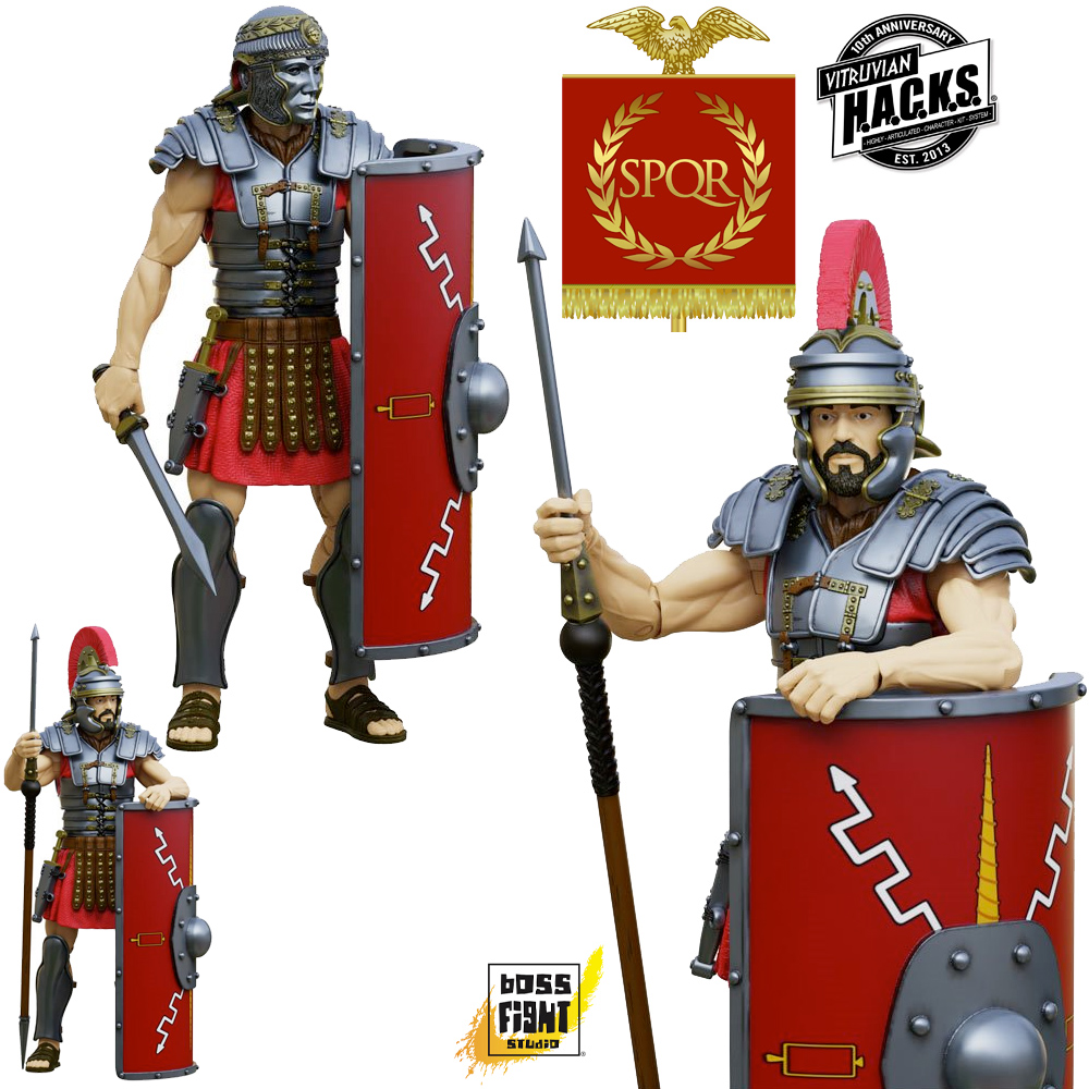 Action Figure Legionário Romano na Batalha da Floresta de Teutoburgo Vitruvian H.A.C.K.S.