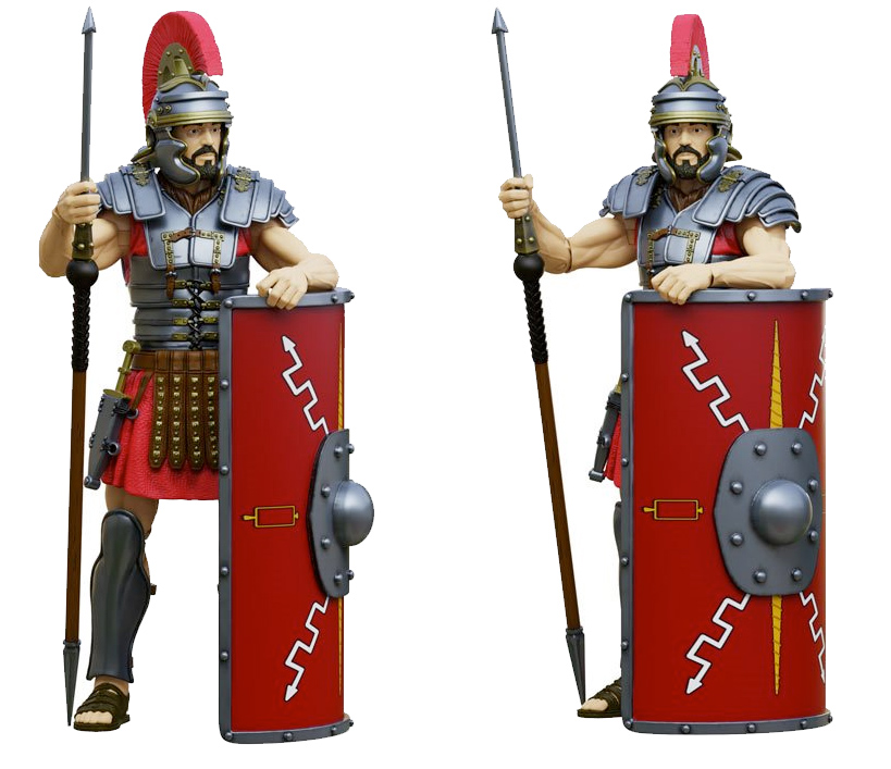 Action Figure Legionário Romano na Batalha da Floresta de Teutoburgo Vitruvian H.A.C.K.S.