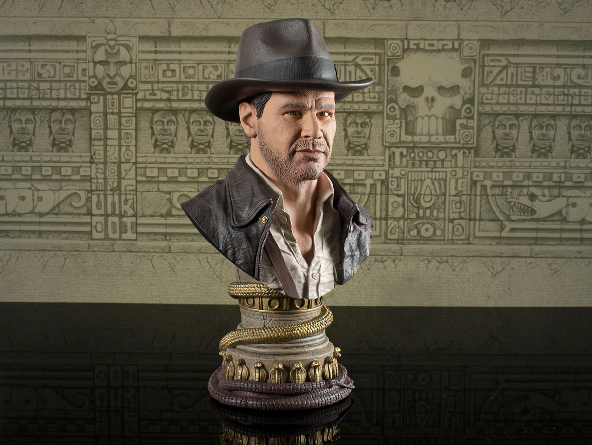 Busto Indiana Jones Legends in 3D em Os Caçadores da Arca Perdida