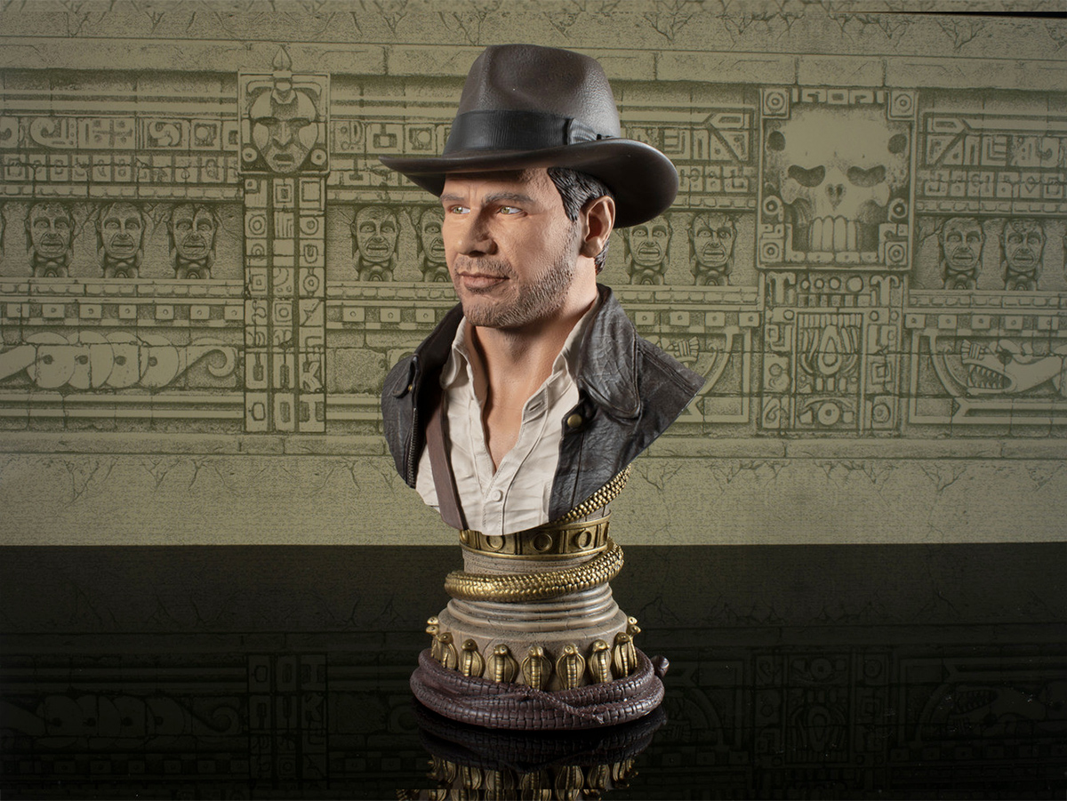 Busto Indiana Jones Legends in 3D em Os Caçadores da Arca Perdida