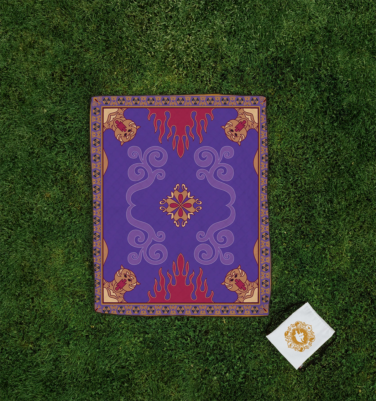 Aladdin Purple Impresa Picnic Blanket