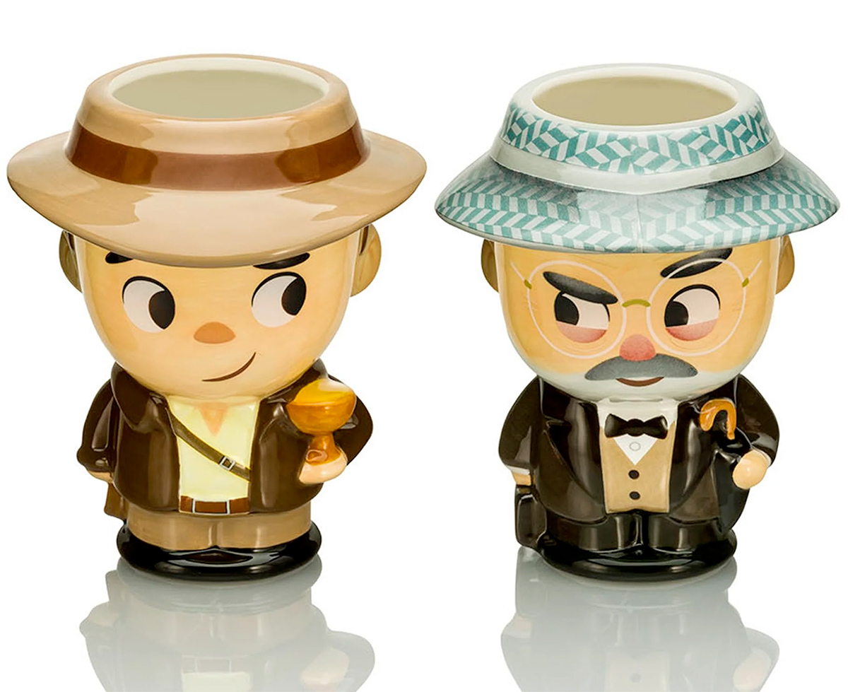 Canecas Esculpidas Indiana Jones “Cupful of Cute” com Henry Jones, Marion e Short Round
