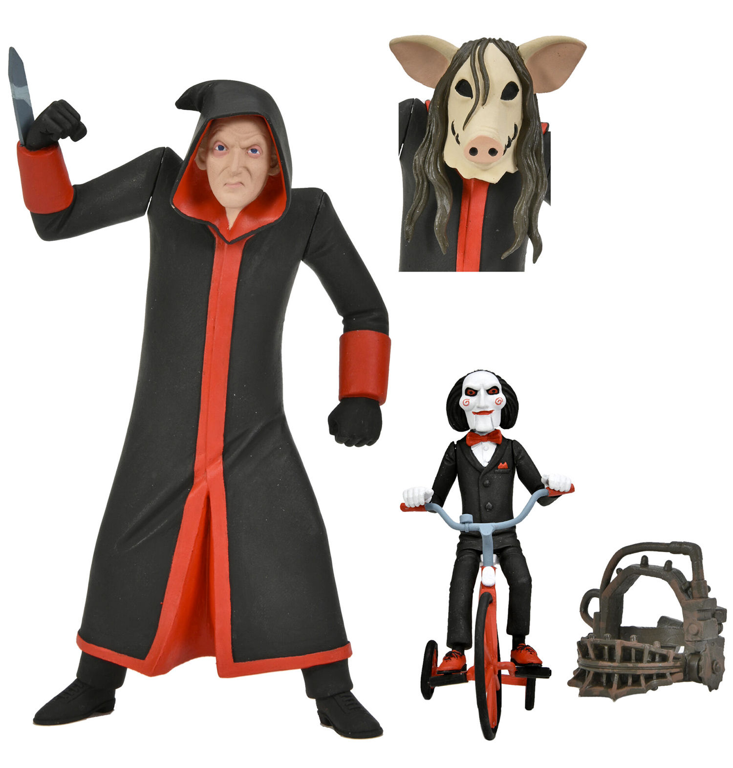Jigsaw Killer and Billy Tricycle Saw Toony Terrors 6″ Scale Action Figure Box Set