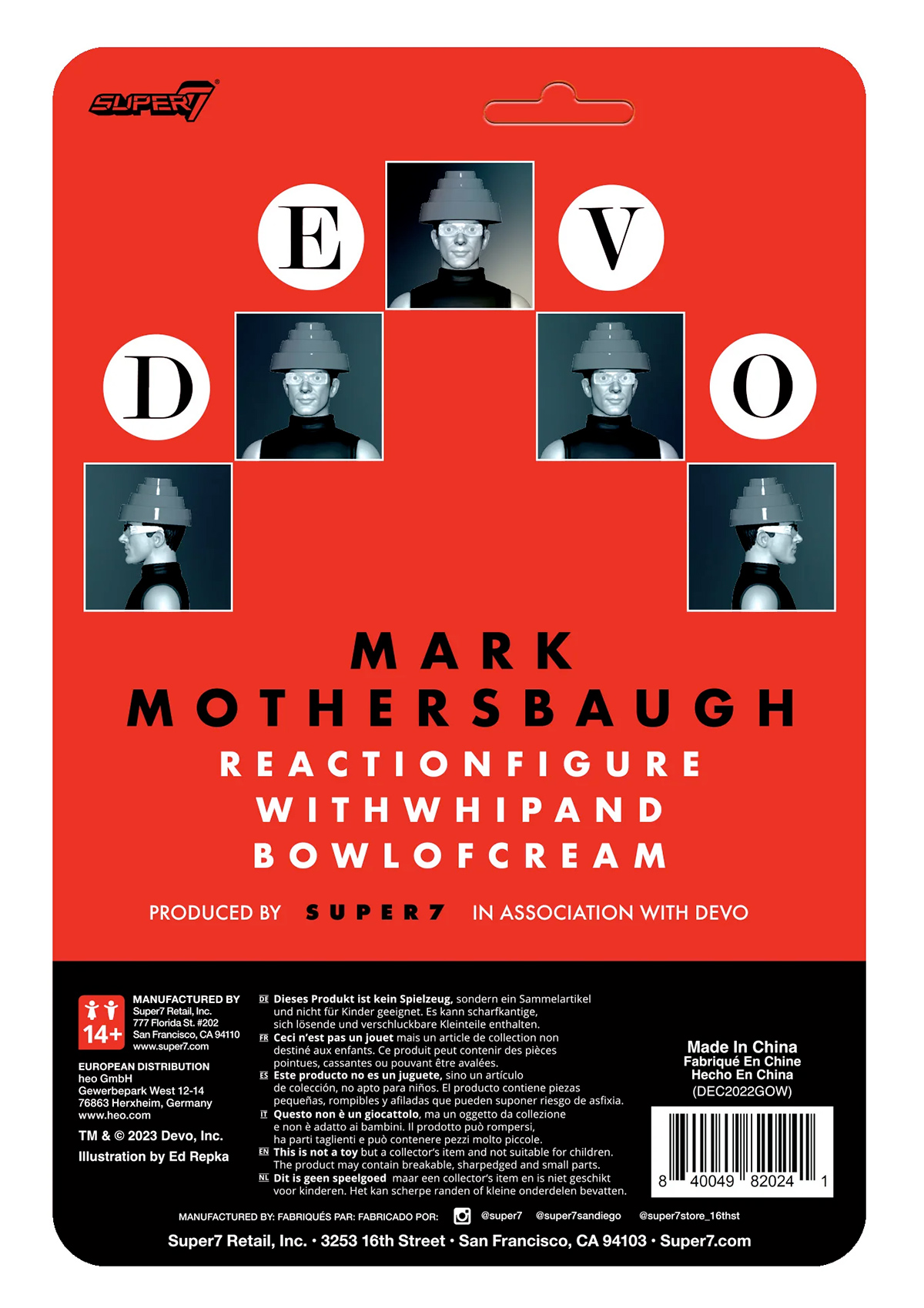 Devo Mark Mothersbaugh “Whip It” ReAction Action Figure